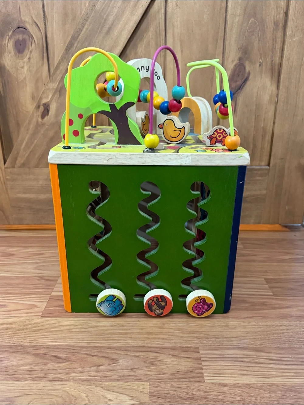 Zany Zoo Animal Activity Cube with Bead Maze Alphabet Blocks & Animals